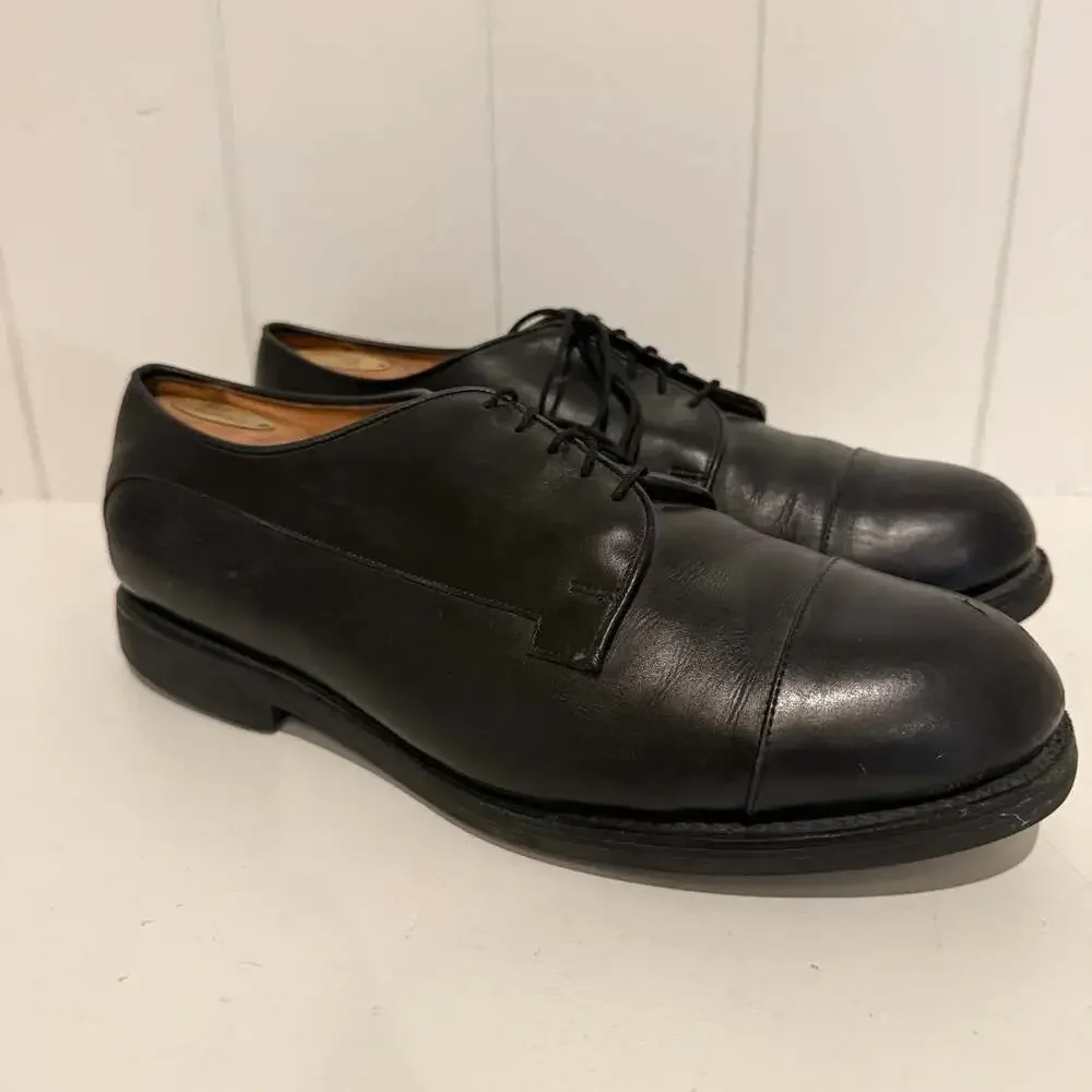 Allen Edmonds Bergland Black Leather Cap Toe Oxfords Shoes 10.5